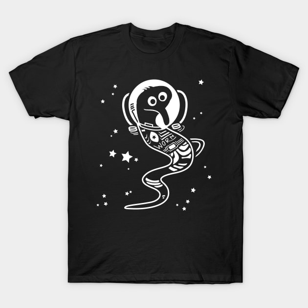 Worm on a String Magic Astronaut Designs - Wormstronaut in Outer Space T-Shirt by YourGoods